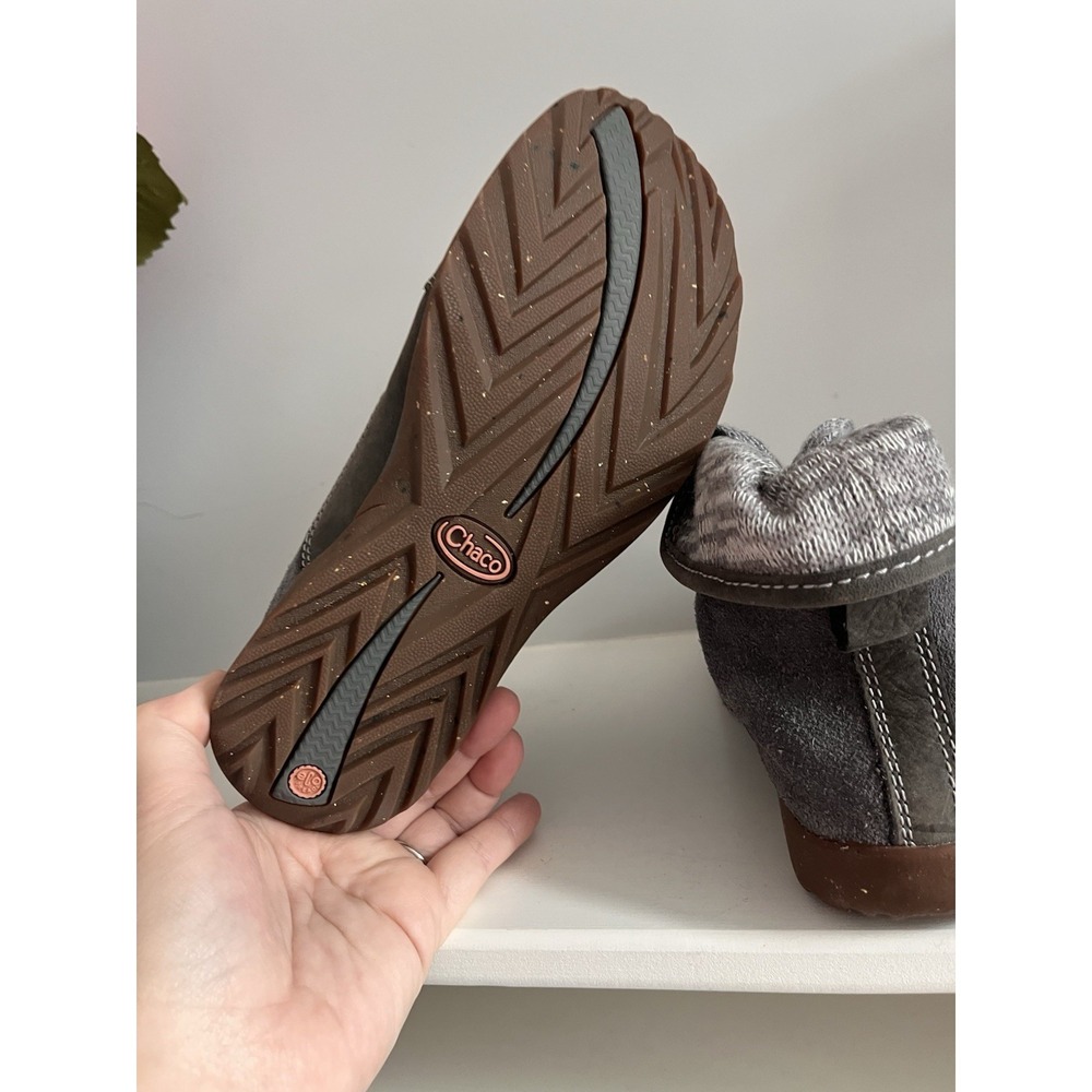 Chaco Barbary Hiking Boots Gray Outdoor Suede Leather Women's 6.5 W1 - Picture 5 of 6